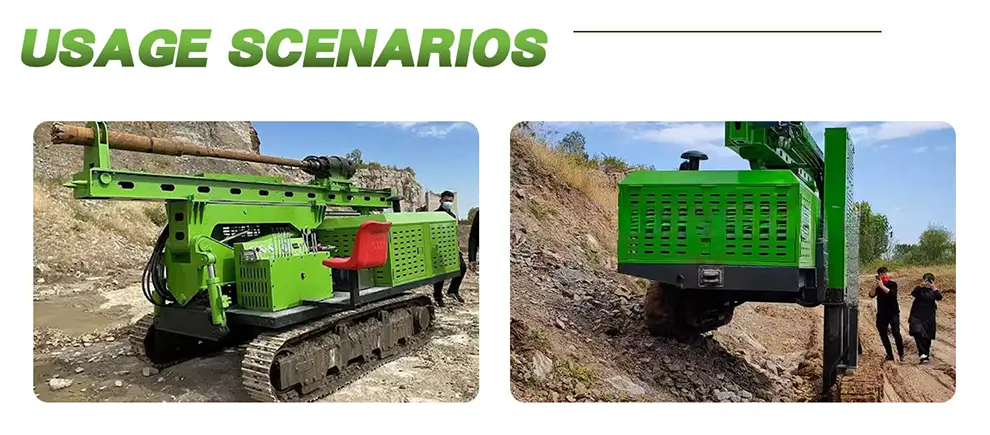Equipo de perforación fotovoltaica totalmente hidráulico